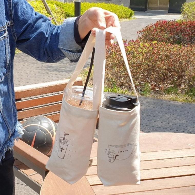 캐릭터 텀블러가방 에코백 미니캔버스백 물병보관백