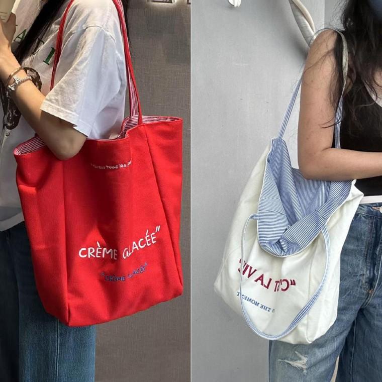 [큰손할인] 듀얼무드 에코백 숄더백 투웨이 여성 보부상 가방 비치백 여름