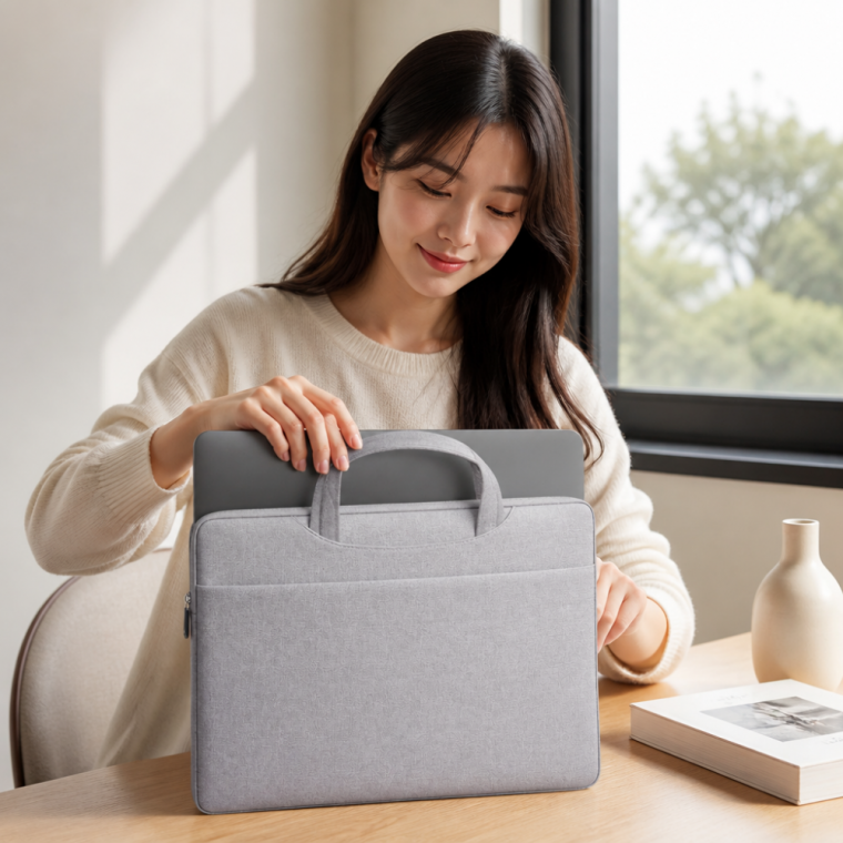15인치 노트북 슬리브 가방 핸들 파우치 수납 케이스