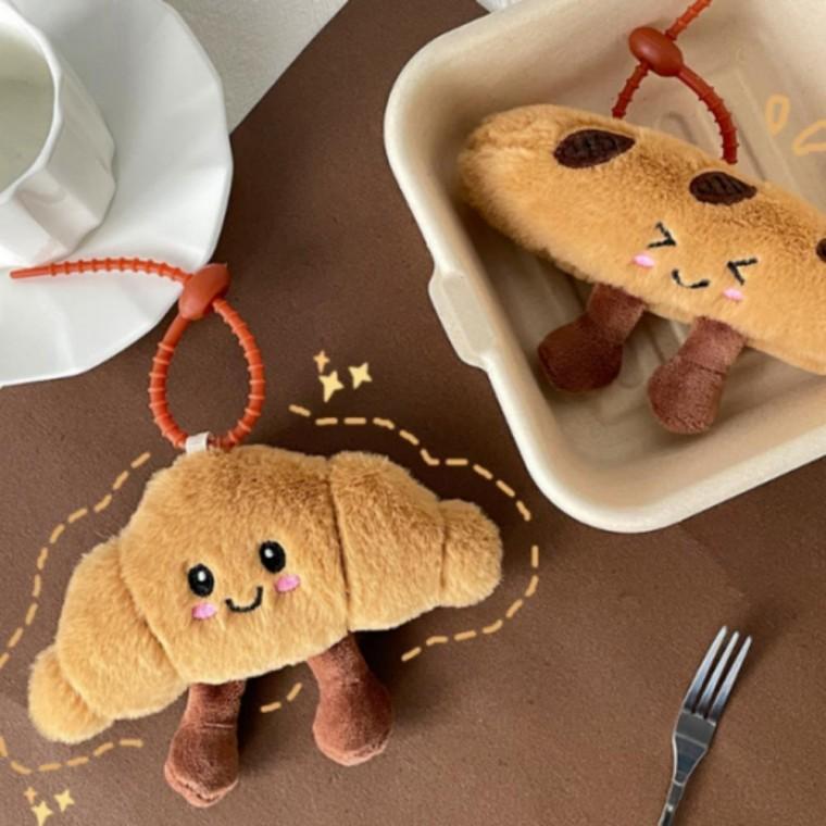 [캐릭터] 귀여운 빵 인형 키링 크루아상 브레드 에어팟 가방 걸이 부자재 소품