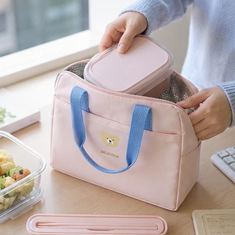 보온보냉 캐릭터 런치백 도시락가방 알루미늄호일 안감 앞포켓 수납