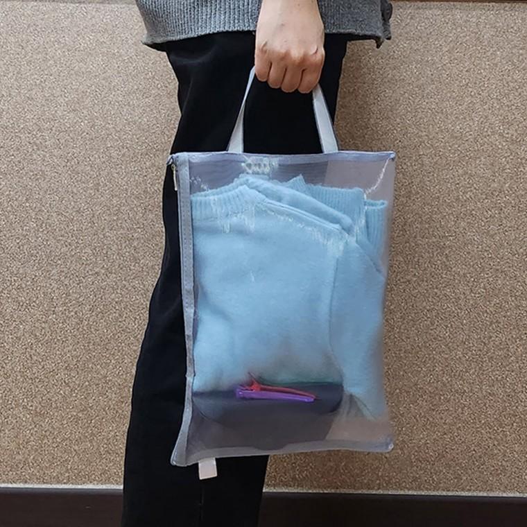 매쉬파우치 여행용파우치 휴대용화장품파우치 세면가방 손가방 메시파우치