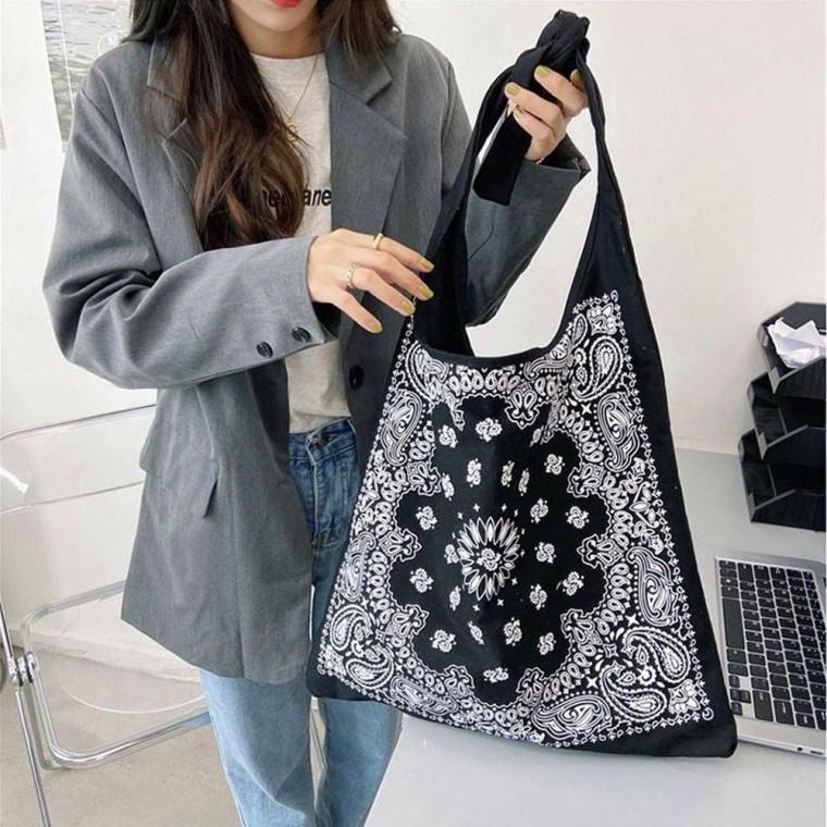 가방 끈조절 스카프 페이즐리 보부상 숄더백 에코백