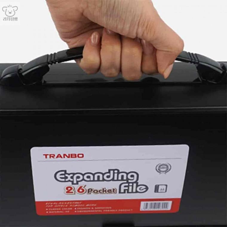 블랙 A4 클리어화일가방 26칸