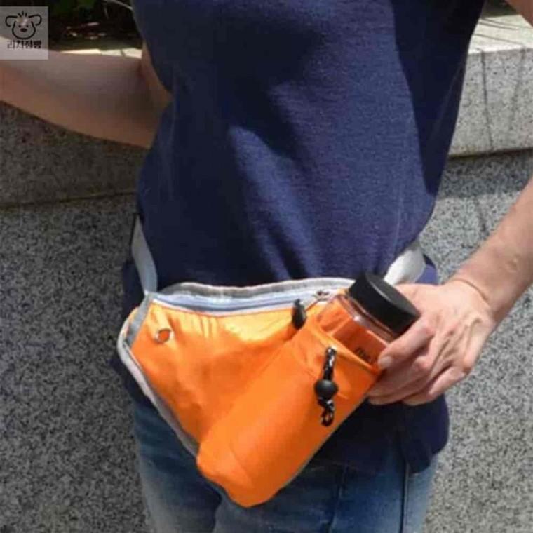 컬러 물통 힙색 런닝가방