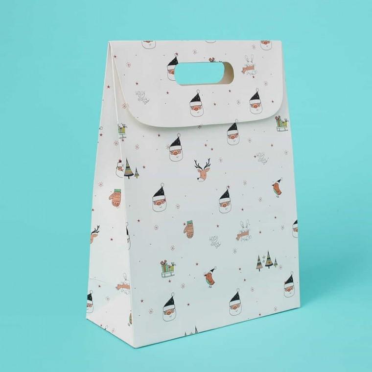크리스마스쇼핑백 19x26.5 화이트 미니쇼핑백 선물포장가방