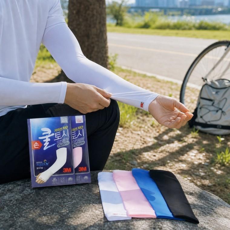 쿨토시 자외선차단 냉감 흡습속건 여름 야외활동 팔보호토시