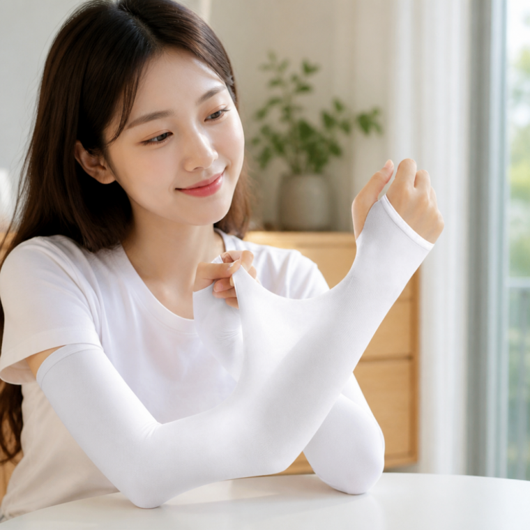 엄지형 자외선 차단 쿨토시 여름 스포츠 토시 BEIGE BLACK WHITE