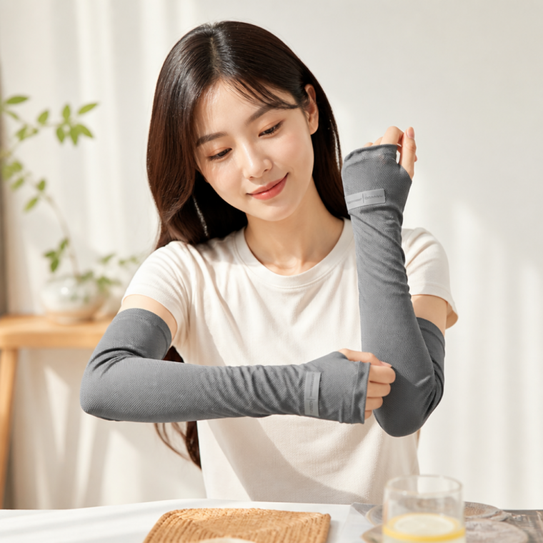 자외선 차단 쿨토시 긴팔 그레이 1P
