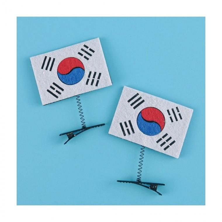 루미나D 미니태극기머리핀 2개입
