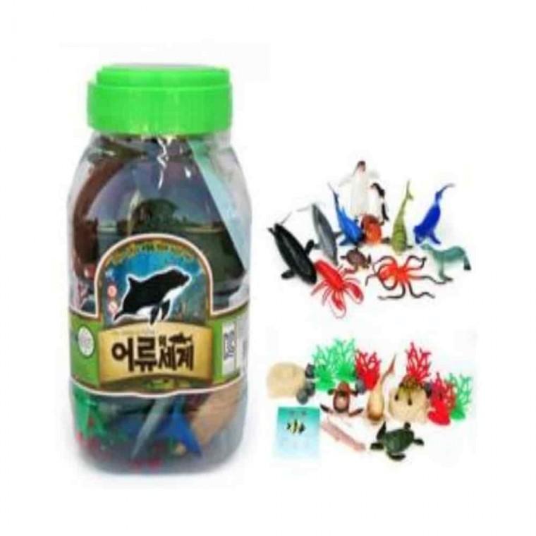 피규어모형 동물모형완구 미니동물인형 바다생물인형 바다 동물 대 통색상랜덤