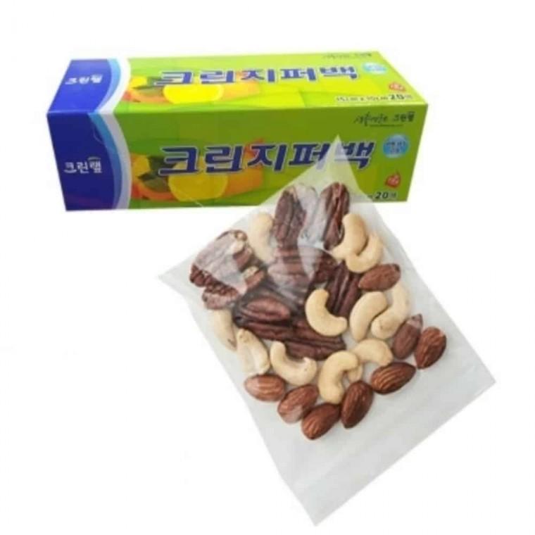 지퍼백 미니 20매 15x10cm 주방지퍼백 소분팩 소분지퍼백 밀폐지퍼백