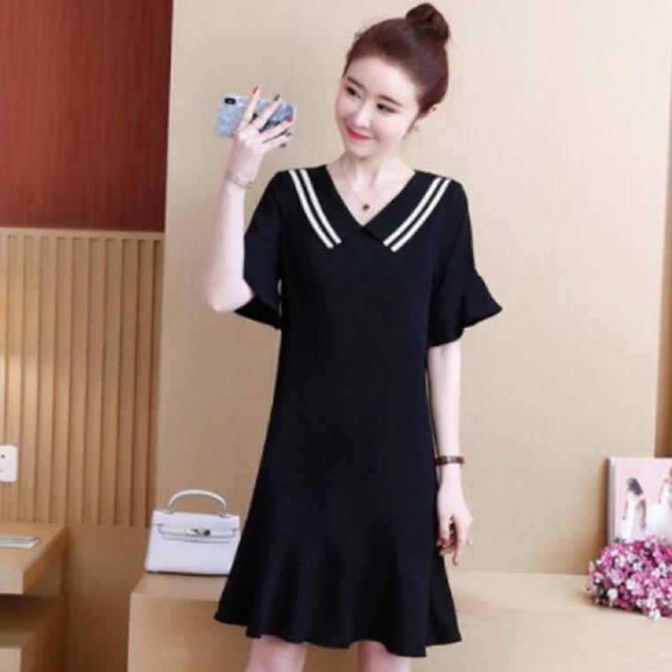 카라 반소매 세일러 미니 원피스 귀요미 여성 세일러카라 여름 여름원피스 반팔원피스 레이스원피스