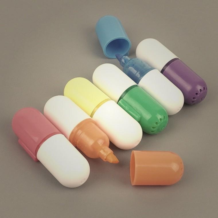 가정용 형광펜 마킹펜 6P 형광펜.마킹펜 미니형광펜