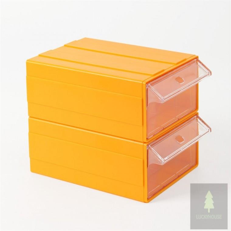 문구 소품서랍 2p세트13.5x7.5cm 옐로우 플라스틱미니서랍장 미니책상서랍 미니서랍장