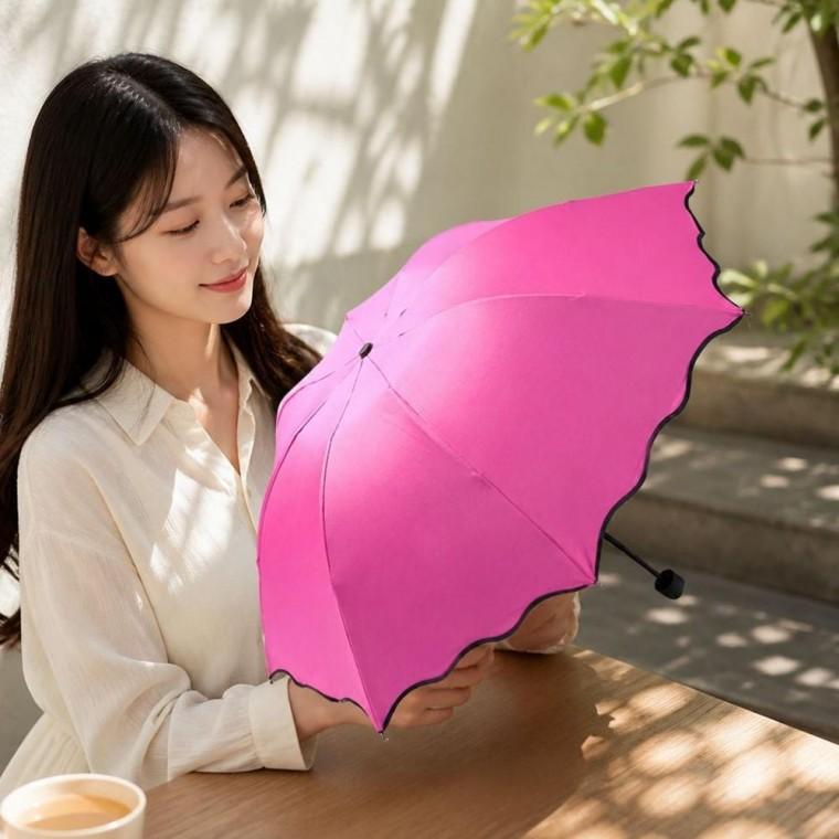 꽃무늬 자외선차단 양우산 겸용 미니 암막 햇빛가리개