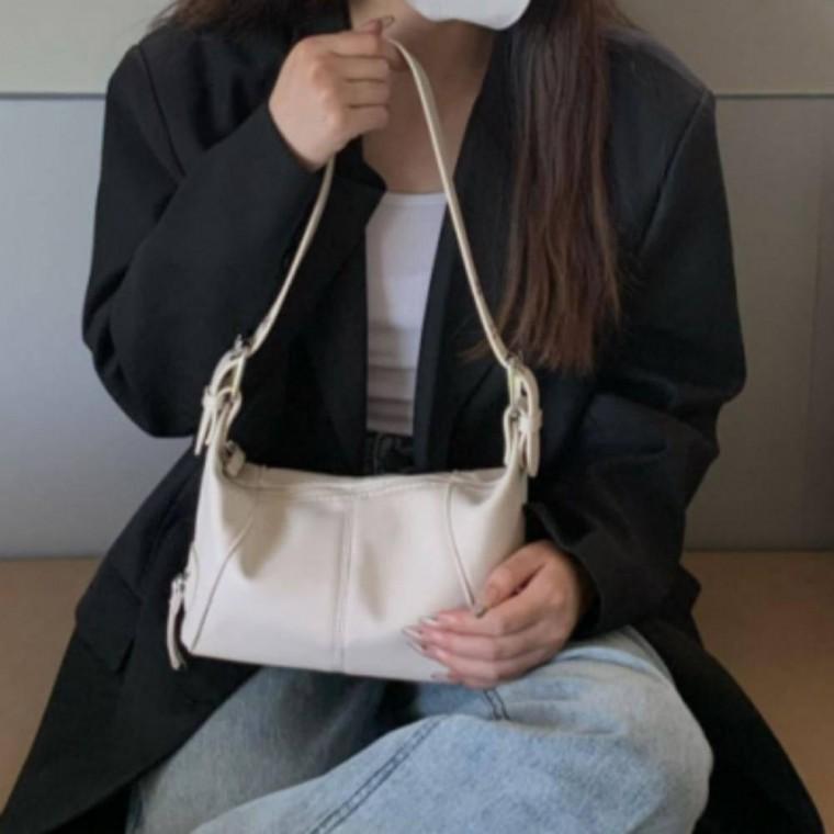 숄더백 크로스백 바게트 캐주얼 가방 여성 슬림 스퀘어 미니