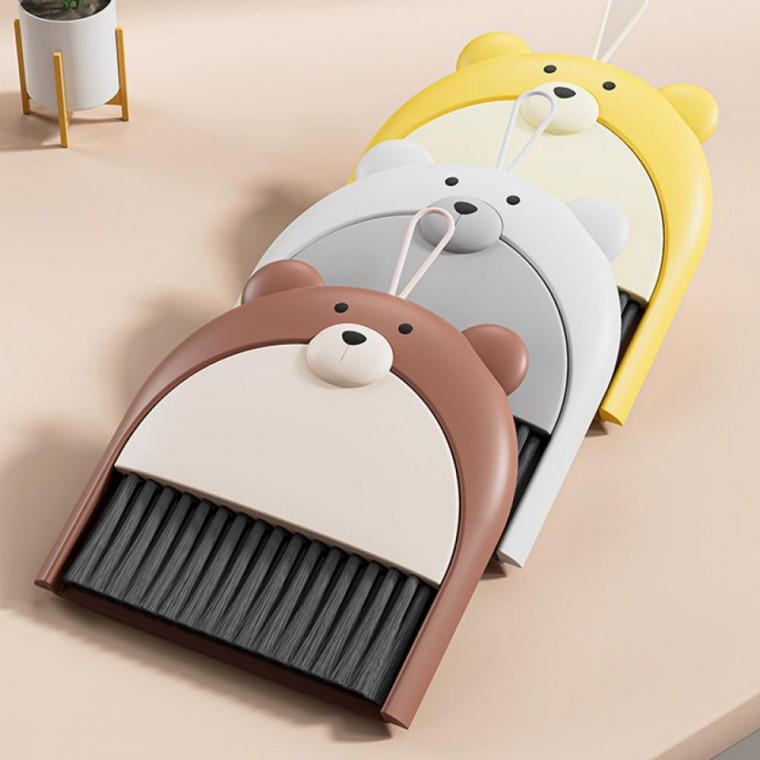 곰돌이 빗자루세트 미니 빗자루 쓰레받기