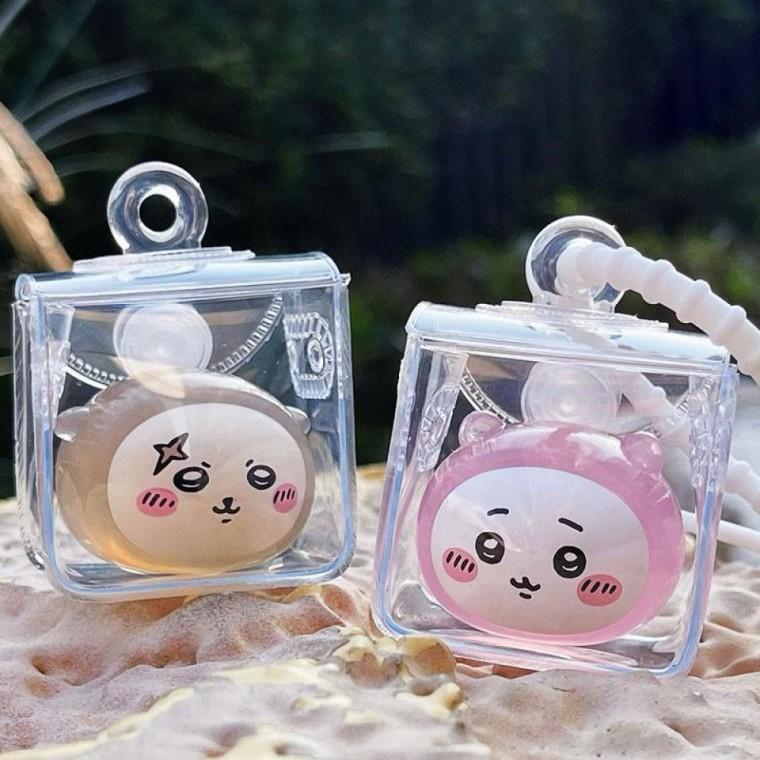 [골라가게] PVC 투명 미니백 파우치 인형 키링 피규어 가챠 실리콘타이