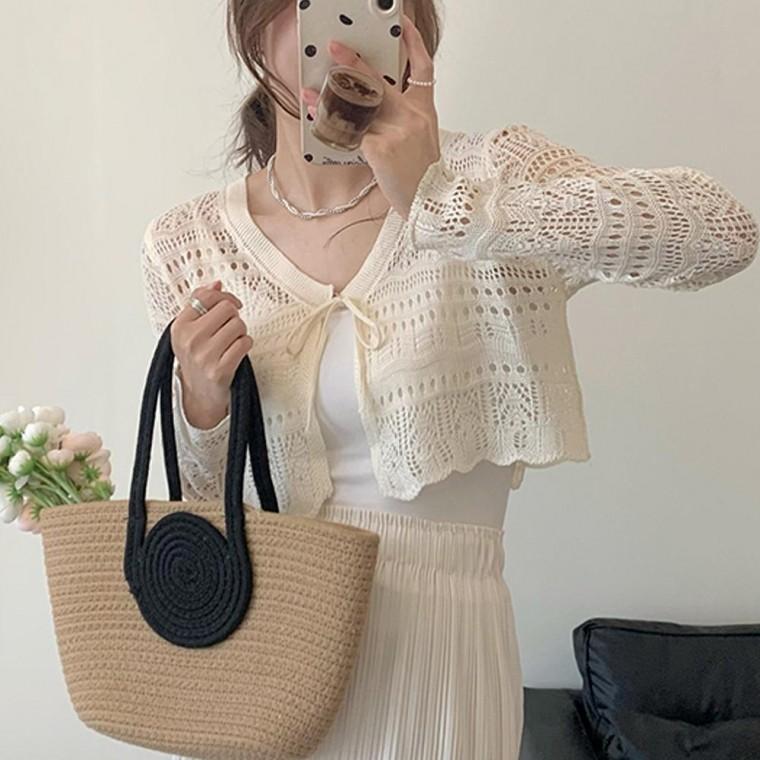 G126886 뜨개볼레로 미니가디건 에어컨 자외선차단 니트가디건