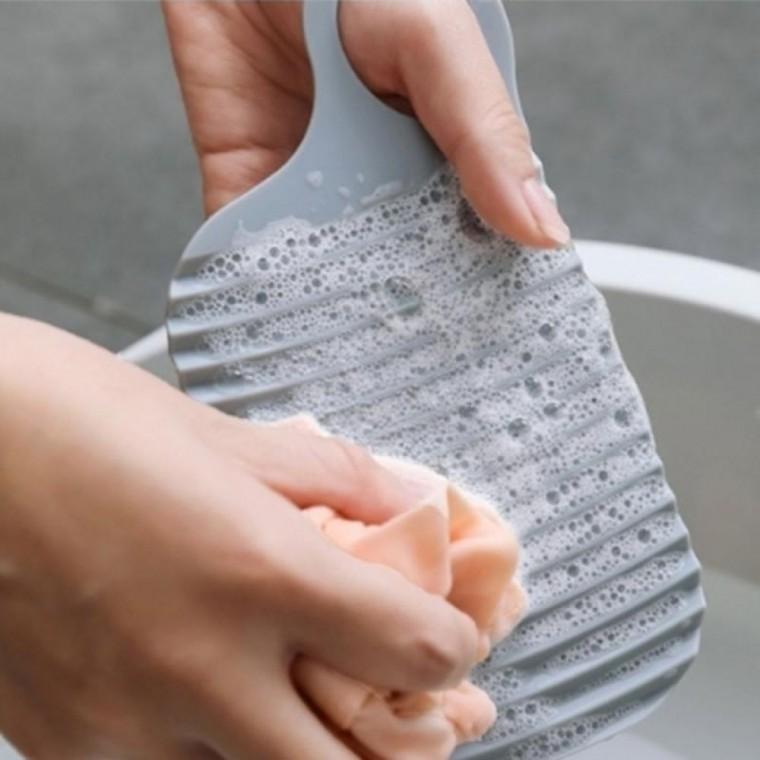 9.3x18.5cm 실리콘 손바닥 미니 빨래판 속옷 초벌 여행용 빨랫판 손빨래 휴대용 핸드