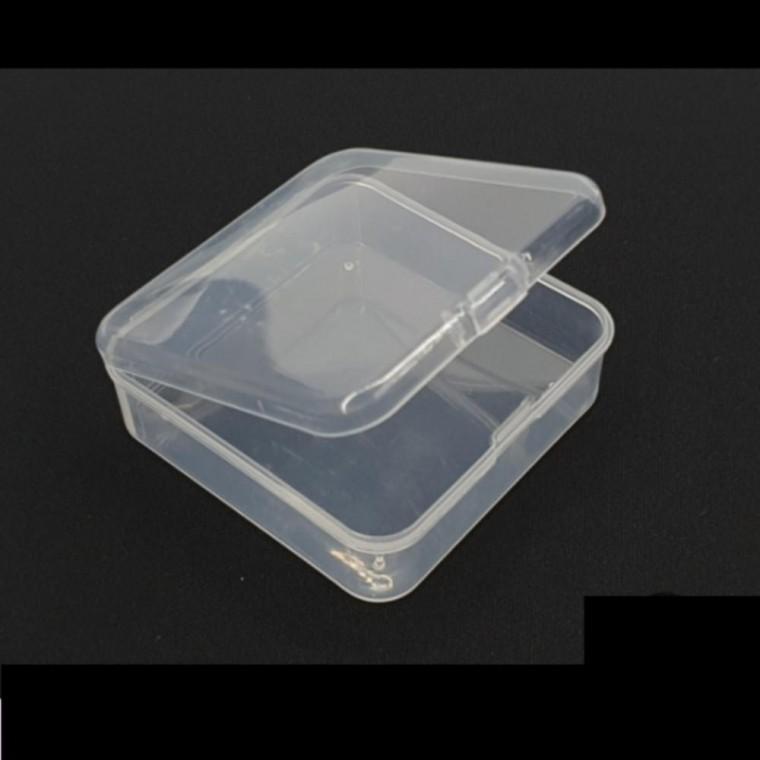 1개 7.5cm 미니 투명 플라스틱 태클 박스 소품 보관통 정리통 클리어 케이스 소품통