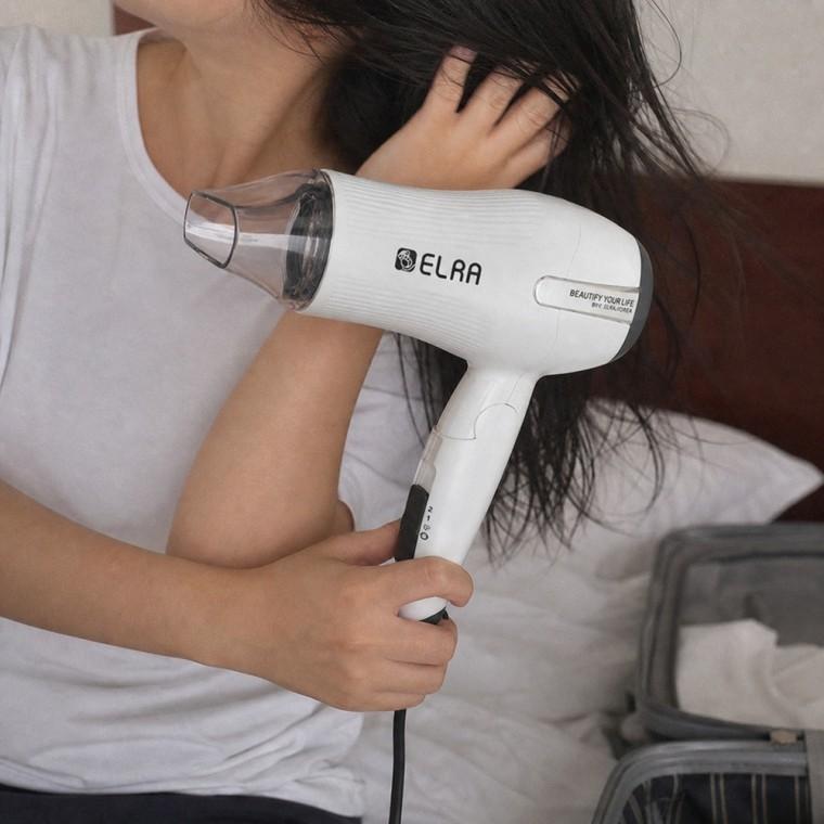 미니터보 헤어드라이기 1200W 빠른건조 4단조절 접이식 손잡이