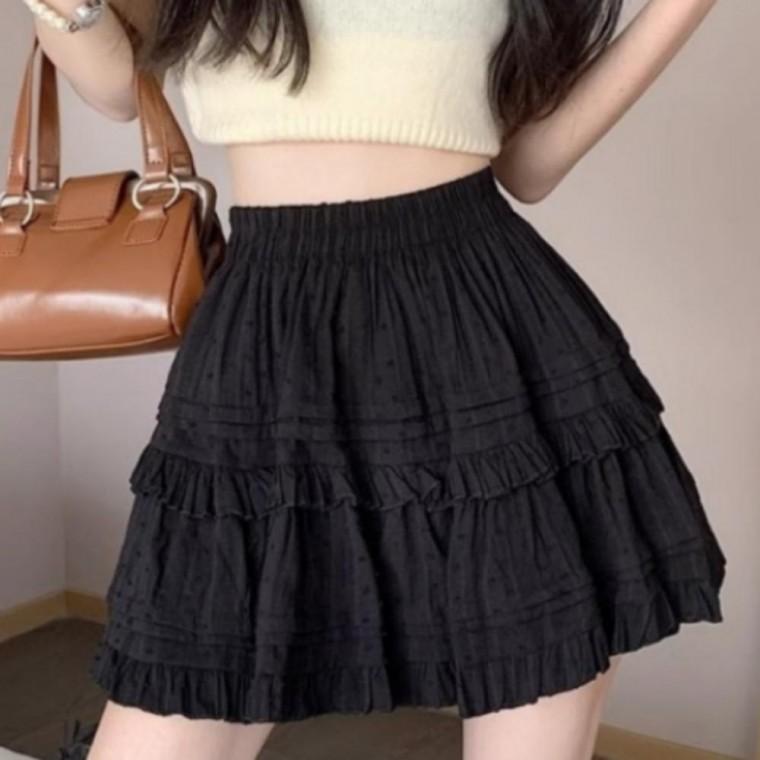캉캉 프릴 플레어 미니스커트