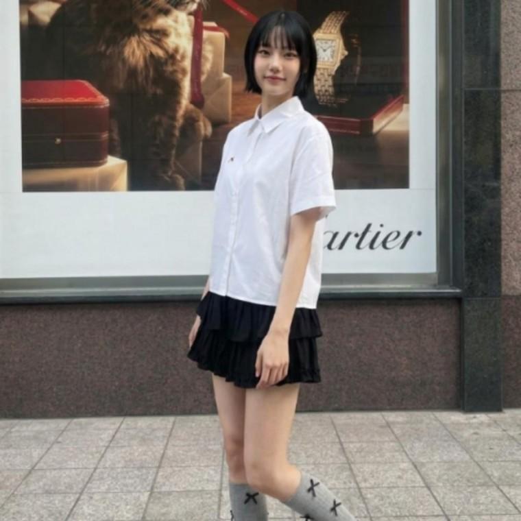 프릴 캉캉 미니 스커트