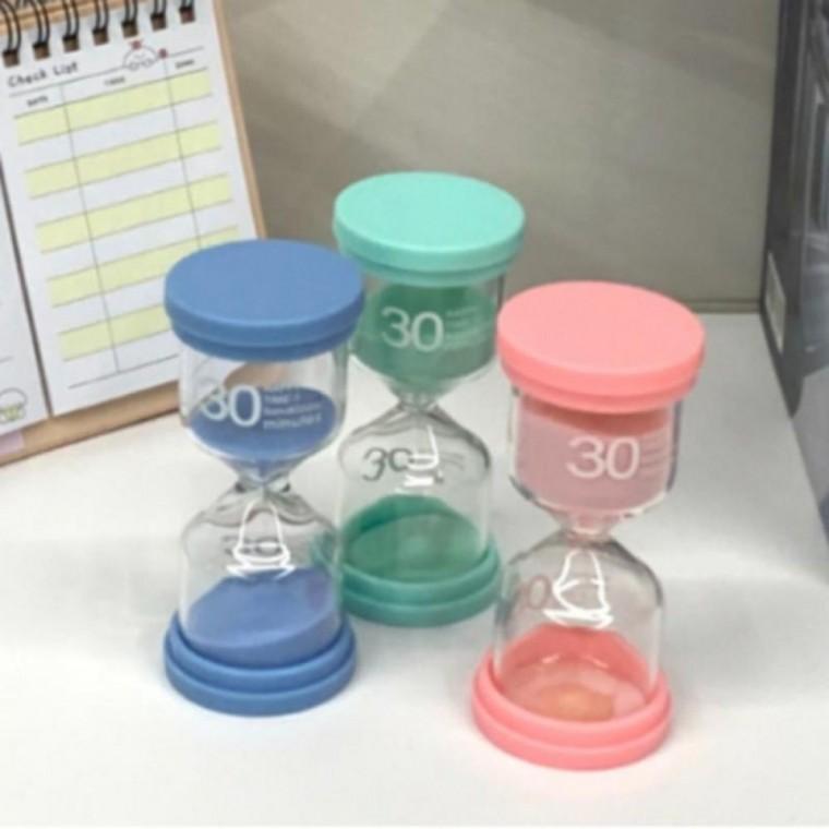 색랜덤1개 30분 미니 모래시계 타이머 반신욕 요리 문제풀이 시간 체크 학습 스톱워치