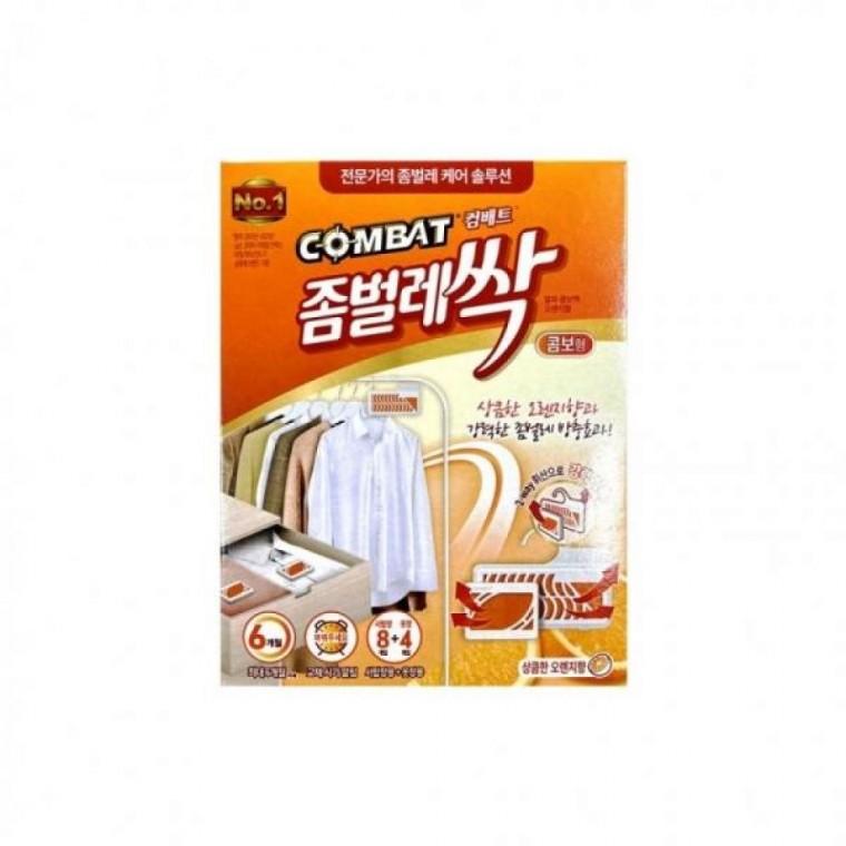 컴배트 좀벌레싹 콤보형 실속팩 12개입 서랍장 옷장 좀벌레 방충제