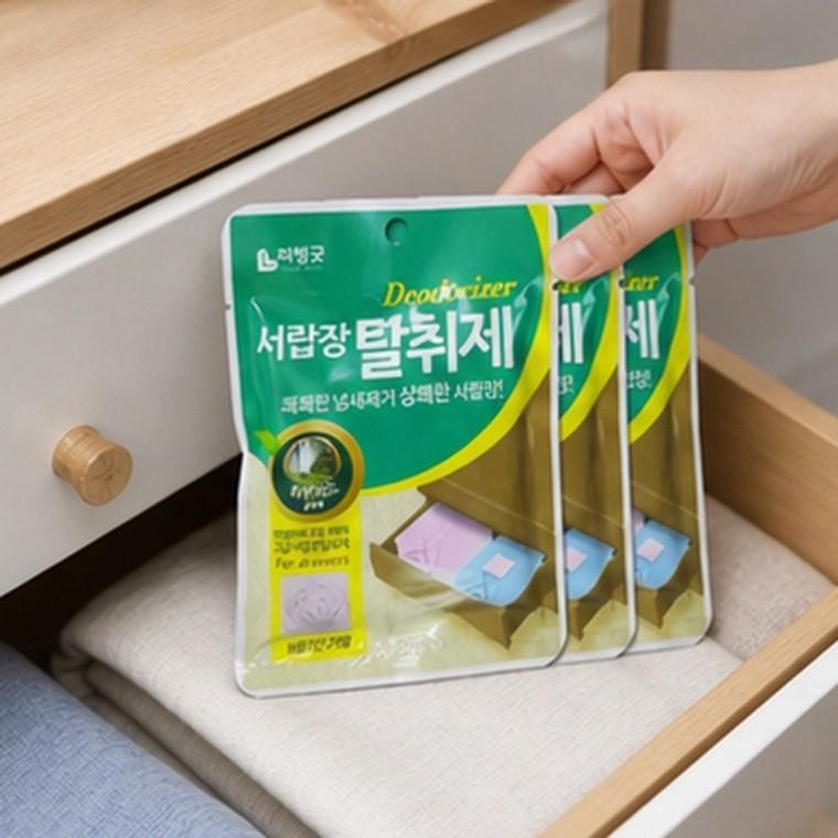 서랍장탈취제 향기관리 케이스형 수납장 신발장 냄새제거 3개세트