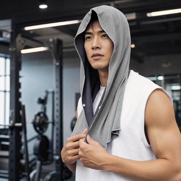 냉감 운동수건 메쉬원단 후드형 땀흡수가 잘되는 속건 기능 스포츠 쿨링타월 두건