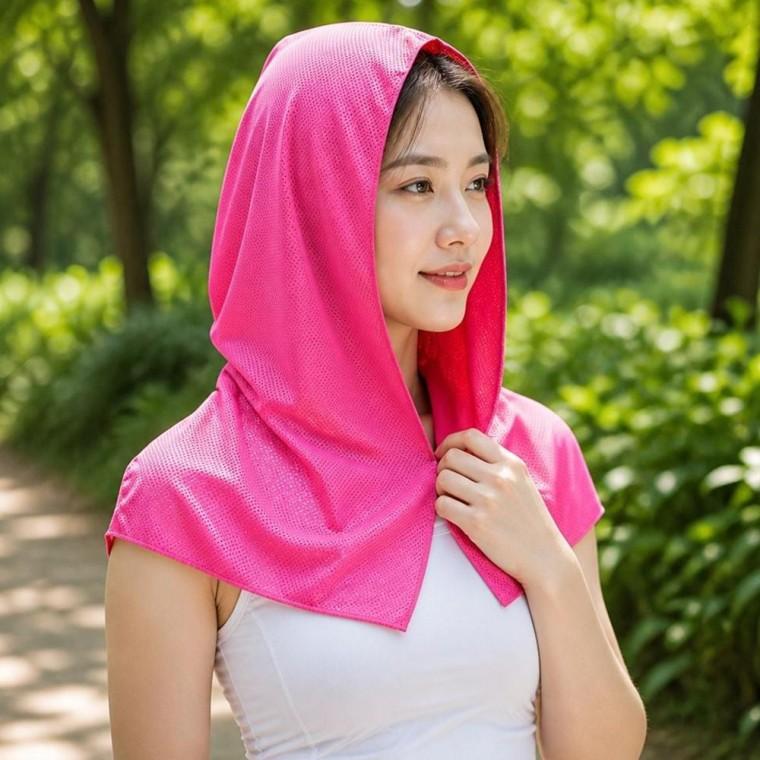 스포츠 쿨링 타월 머리 덮개형 아이스 수건 여름 냉감
