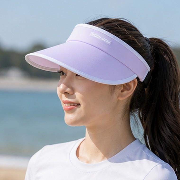 썬캡 냉감원단 와이드챙 UPF50+ 자외선차단 밴드버클 야외활동용