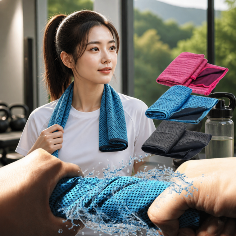 냉감 등산 수건 테니스 땀흡수 스포츠 타월 파우치포함