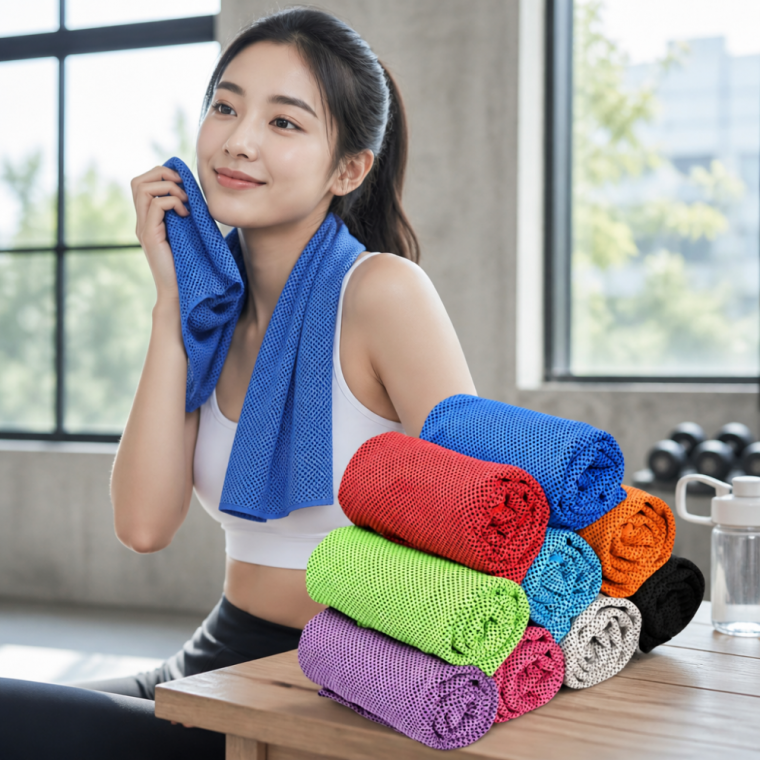 스포츠 쿨링 타월 아이스 냉감 수건 등산 운동용 페이스타월 28x