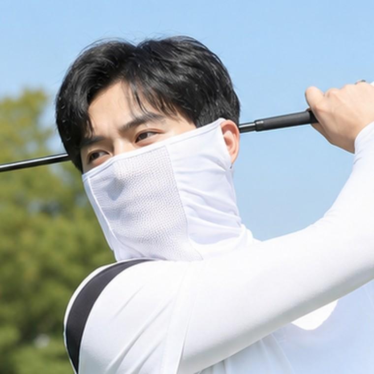 쿨마스크 자외선차단마스크 냉감 에어메쉬 야외활동 골프용 사계절착용