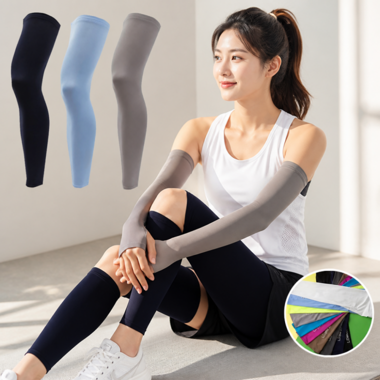 국산 스포츠 다리토시 냉감 기능성 레그슬리브 런웨이브