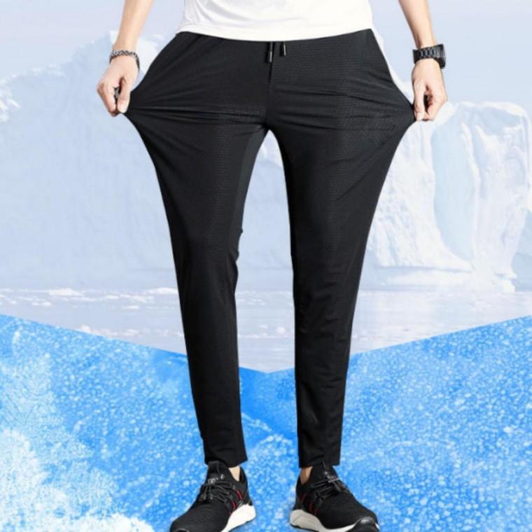 스판 밴딩 팬츠 아이스 냉감 메쉬 슬림핏 쿨 일자 바지