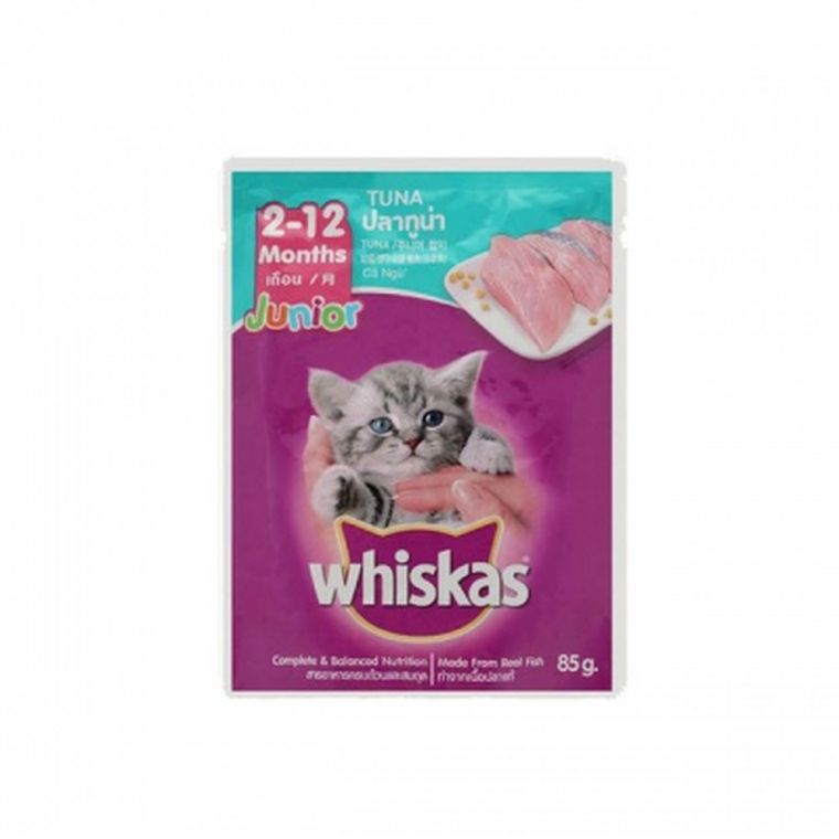 (6개묶음)위스카스 주니어 참치 파우치 80g
