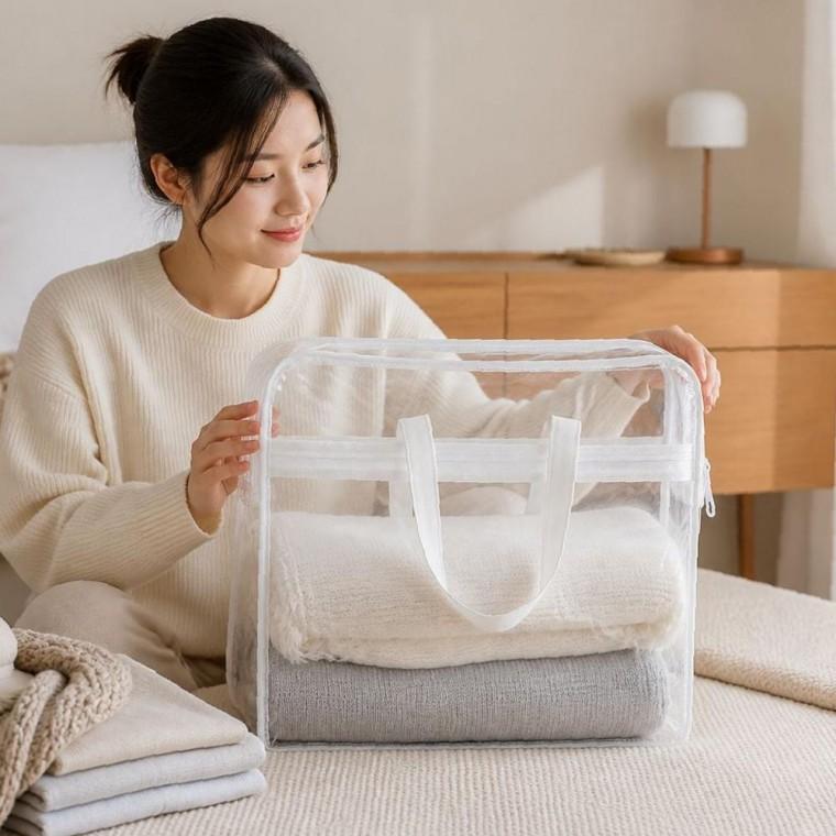 투명 보관함 S 담요 모기장 정리 파우치 의류 가방