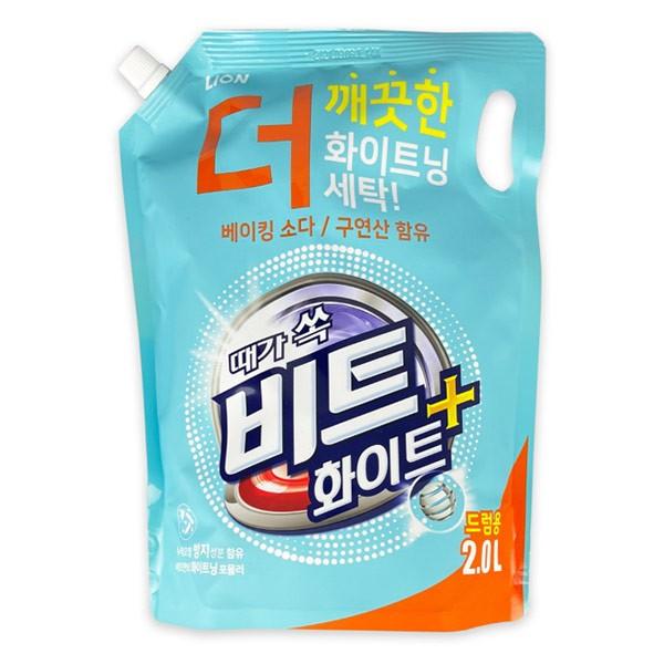 비트 화이트플러스 액체세제 2리터 드럼용 리필 -TJ 비트세제 액체세제 세제 빨래 세탁 세탁기세제