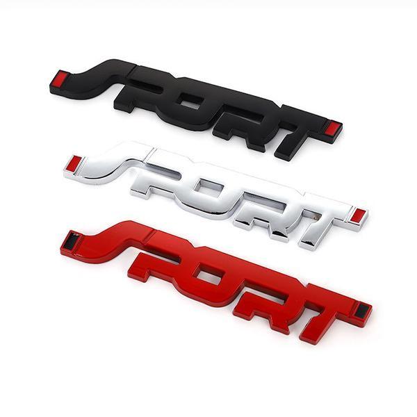 OL1237 간편부착 SPORT 차량용 엠블럼 스티커 3컬러