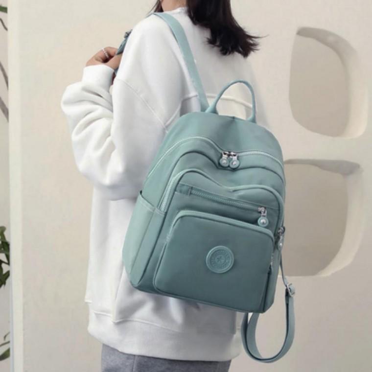 패브릭가방 여성백팩 데일리 미니백팩 패브릭미니백팩 보조가방 여성용 미니배낭 스트랩 캐리어결합