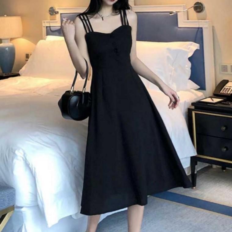 블랙롱드레스 나시 여름 나시원피스 드레스 룩 롱 모임 원피스 블랙 파티 여자 파티드레스