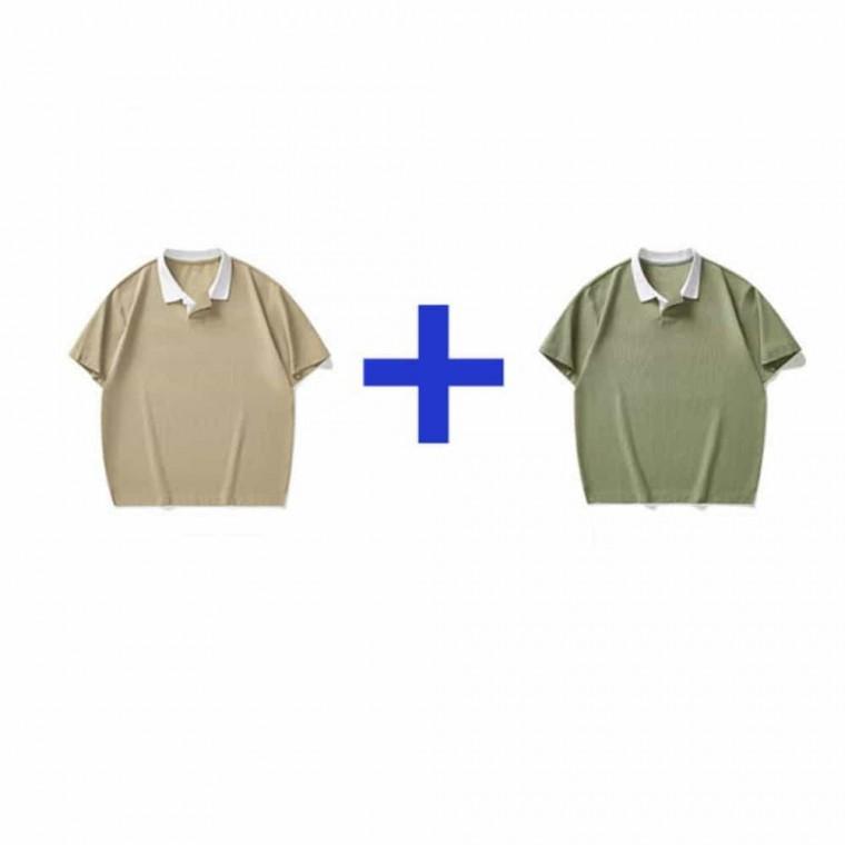 1+1 봄 여름 피케 카라티 남성 카라반팔티셔츠 남성여름반팔티 남성반팔카라티 기본반팔티셔츠 기본카라티