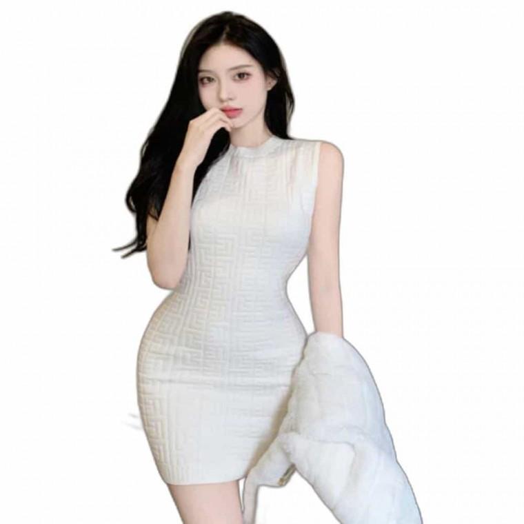 골지 민소매 원피스 연말파티원피스 여자클럽의상 연말원피스 여성미니원피스 클럽옷