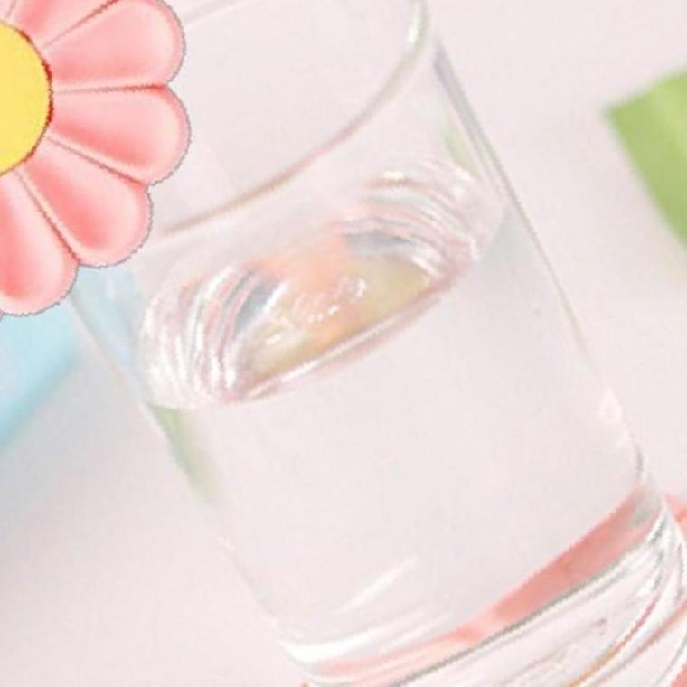 가벼운 방수 컵받침대 데이지 핑크 2P 티코스터 홈카페 브런치 소품