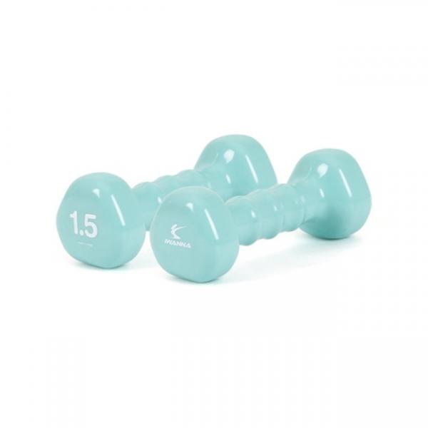 아이워너 PVC 삼각 컬러 아령 1.5kg 네오민트
